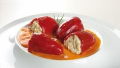 Imagen de Pimientos del piquillo rellenos de bacalao y marisco (5 Uds)