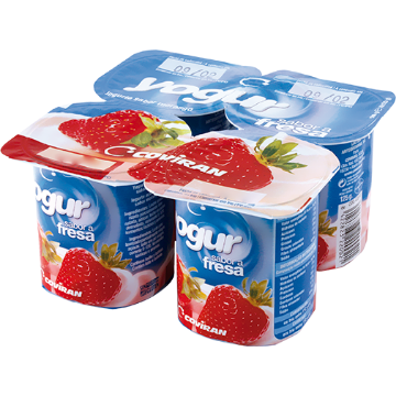 Imagen de Strawberry flavored yogurt 125 g pack 4 u