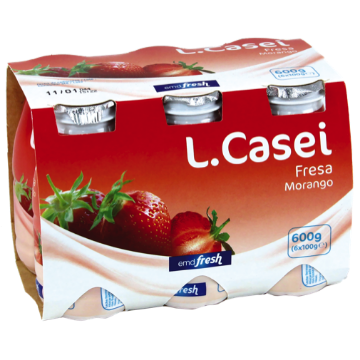 Imagen de Lcasei liquid yogurt strawberry flavor 100 g 6-pack