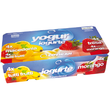 Imagen de Macedonian flavored yogurt 125 g pack 8 u