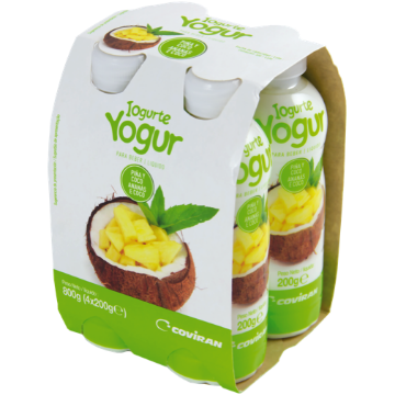 Imagen de Pineapple and coconut flavor liquid yogurt 200 g 6-pack